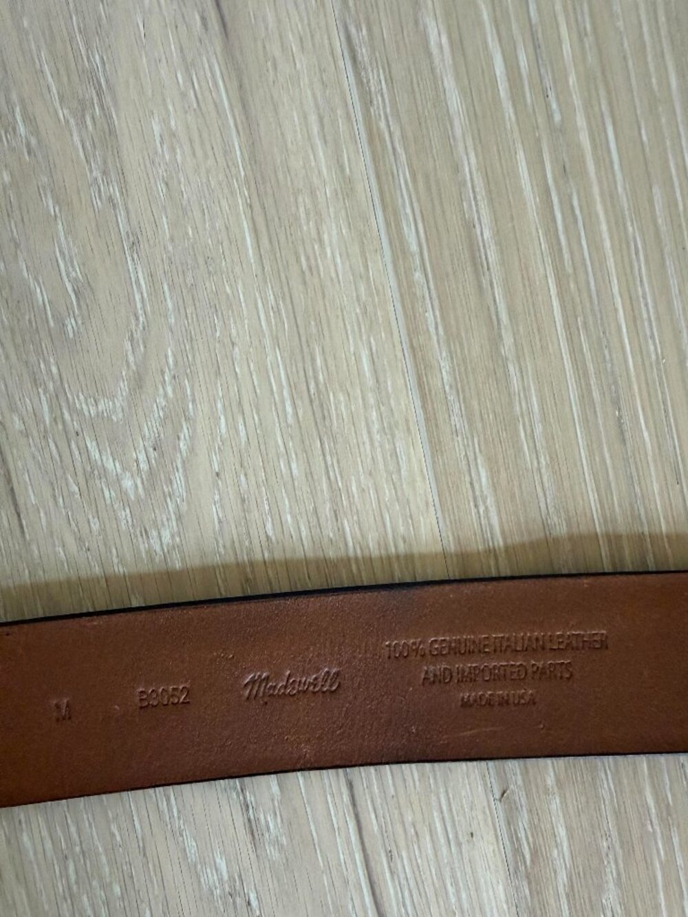 Madewell Perfect Italian Leather Silver Buckle Belt Classic Pecan Brown - Medium - Picture 4 of 4